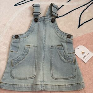 Light Blue Denim Overall Dress